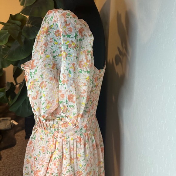 Anthropologie Pink Floral Maxi Dress - Picture 9 of 16